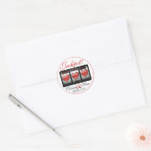 Jackpot Hearts We doen het in Vegas (klein) Ronde Sticker (Envelop)