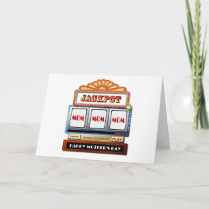 JACKPOT MOM MOM MOM Mère Carte Fête Mère Slot M