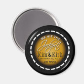 Jackpot ! Vegas Newlyweds Casino Chip Magnet Favor (Recto/Verso)