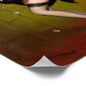 Jackpot Vrouw Art Pinup Poster (Hoek)