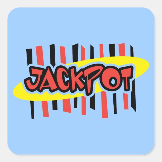 Jackpot Winner - Retro Gambling Style Vierkante Sticker (Voorkant)