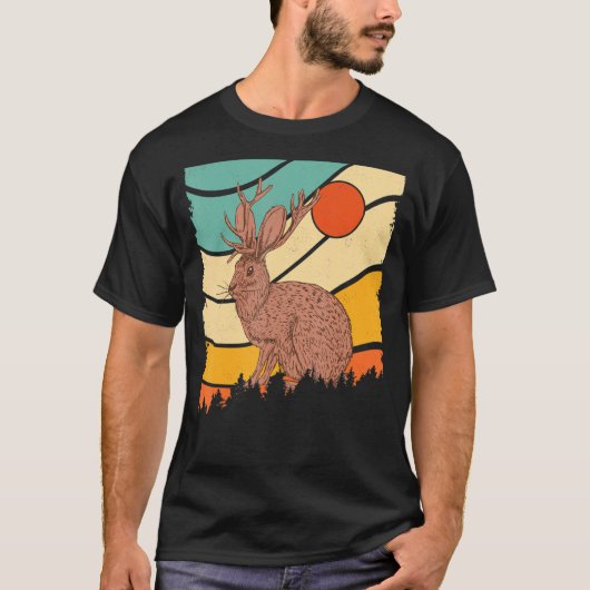 Jackrabbit Desert Sunset Mountain Cactus Sunshine  T-shirt (Voorkant)
