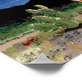 Jackrabbit Famille Rabbit Desert Moon Night Poster (Coin)