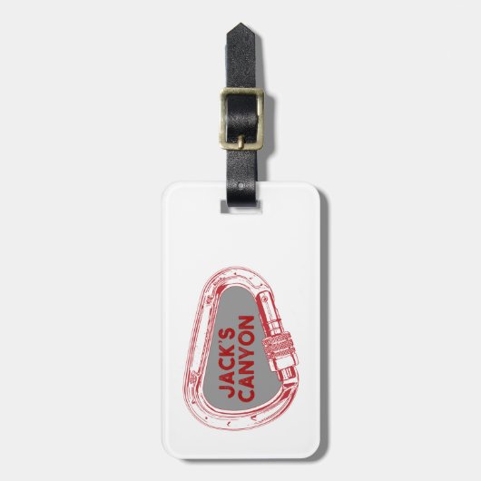 Jack's Canyon klimmer Carabiner Bagagelabel (Voorkant verticaal)