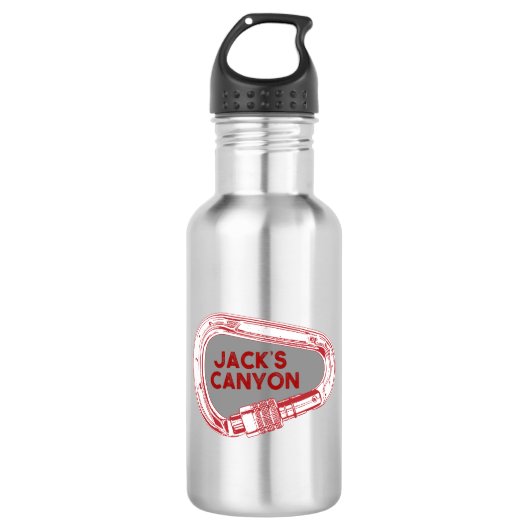 Jack's Canyon klimmer Carabiner Waterfles (Voorkant)