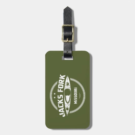 Jacks Fork Bagagelabel (Voorkant verticaal)