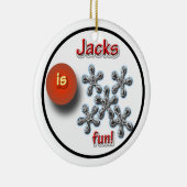 Jacks spel voor kinderen keramisch ornament (Rechts)