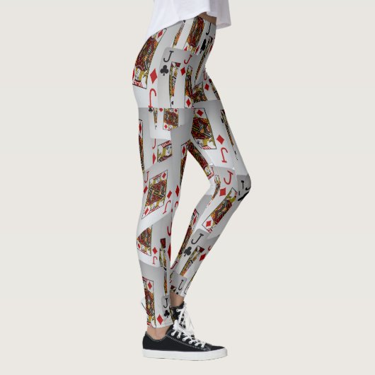 Jack's Wild: een verstrooiing van pokerkaarten Leggings (Rechts)