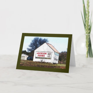 Jackson bewerkt vooruit verse melk! advertentie kaart