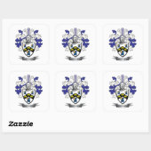 Jackson Coat of Arms Vierkante Sticker (Vel)