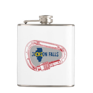 Jackson Falls Illinois Rotsklimmen Carabiner Heupfles
