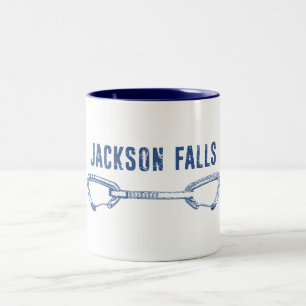 Jackson Falls Illinois Rotsklimmen Quickdraw Tweekleurige Koffiemok