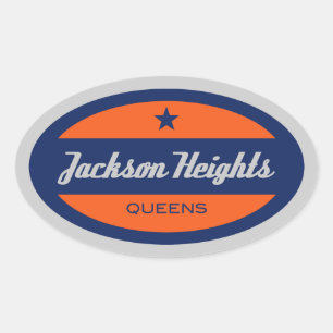 Jackson Heights Ovale Sticker