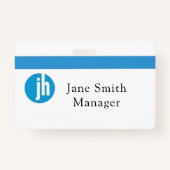 Jackson Hewitt Blue Monogram Badge (Voorkant)