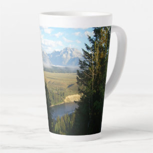 Jackson Hole-bergen en rivier Latte Mok