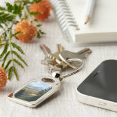 Jackson Hole-bergen en -rivier Sleutelhanger (Zijkant)