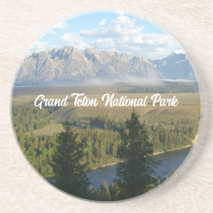 Jackson Hole-bergen en -rivier Zandsteen Onderzetter