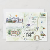 Jackson Hole | Carte de mariage de destination (Devant)