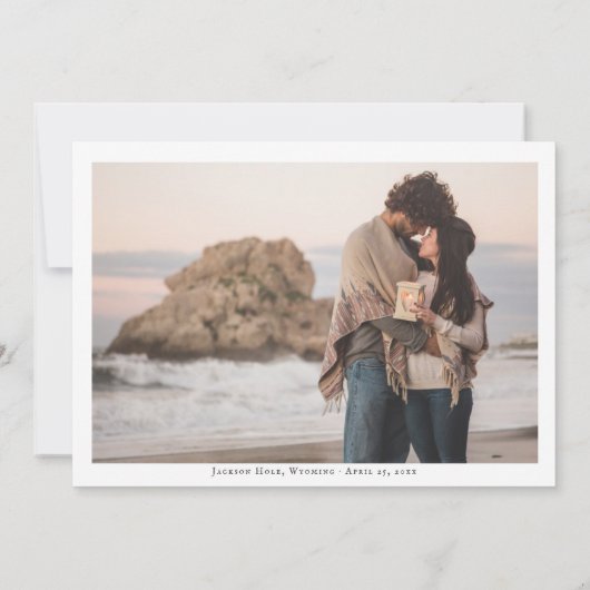 Jackson Hole | Carte de mariage de destination (Dos)