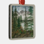 Jackson Hole Jenny Lake Metalen Ornament (Rechts)