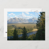 Jackson Hole Mountains en River Briefkaart (Voorkant / Achterkant)