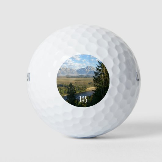 Jackson Hole Mountains en River Golfballen (Voorkant)