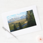 Jackson Hole Mountains en River Rechthoekige Sticker (Envelop)