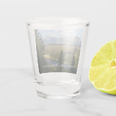 Jackson Hole Mountains en River Shot Glas (Achterkant)