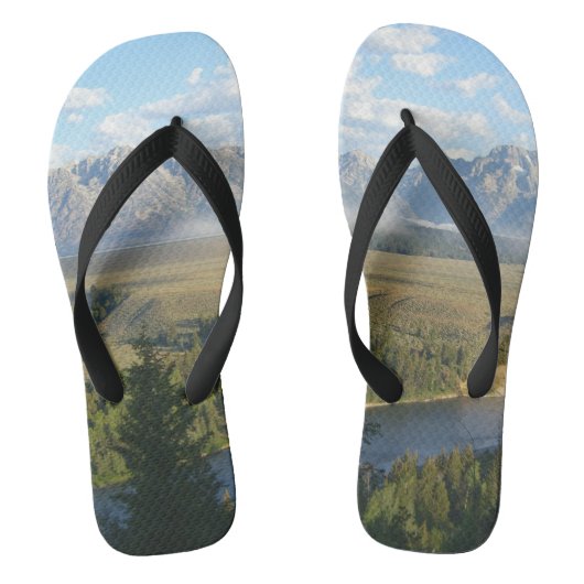 Jackson Hole Mountains en River Teenslippers (Voetbed)