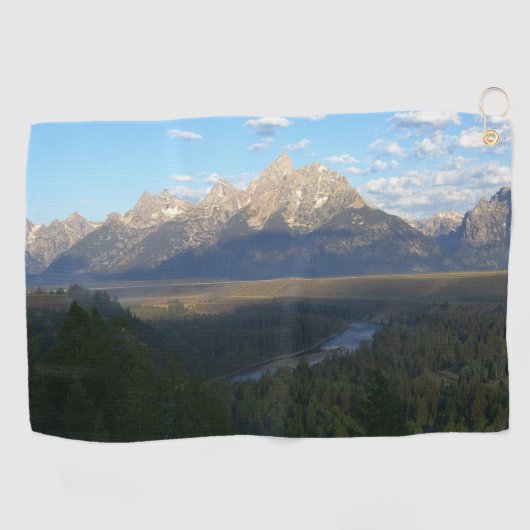 Jackson Hole Mountains (Nationaal Park Grand Teton Golfhanddoek (Horizontaal)