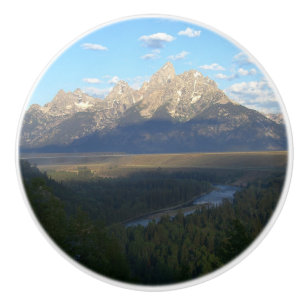 Jackson Hole Mountains (Nationaal Park Grand Teton Keramische Knop