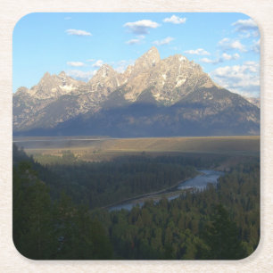 Jackson Hole Mountains (Nationaal Park Grand Teton Vierkante Kartonnen Onderzetter