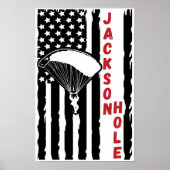 Jackson Hole Paragliding Skydiving Poster (Voorkant)