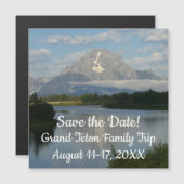 Jackson Hole River bij Grand Teton Save the Date (Voorkant / Achterkant)