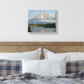 Jackson Hole, rivier in Grand Teton National Park Canvas Afdruk (Insitu (Slaapkamer))