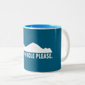 Jackson Hole Wyoming Alsjeblieft Tweekleurige Koffiemok (Voorkant rechts)