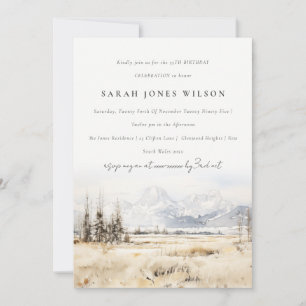 Jackson Hole Wyoming Aquarel Landschap Verjaardag Kaart