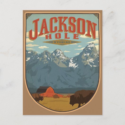 Jackson Hole Wyoming Briefkaart (Voorkant)