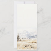 Jackson Hole Wyoming Landschap Trouw Menu Kaart (Achterkant)