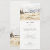Jackson Hole Wyoming Landschap Trouw Menu Kaart (Voorkant / Achterkant)