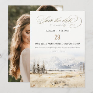 Jackson Hole Wyoming Landschap Trouwfoto Save The Date