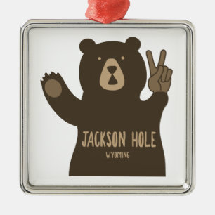 Jackson Hole Wyoming Peace Beer Metalen Ornament
