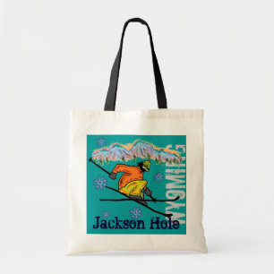 Jackson Hole Wyoming ski herbruikbare tas