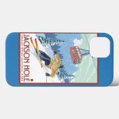 Jackson Hole, Wyoming Skier en Tram Case-Mate iPhone Case (Achterkant (horizontaal))