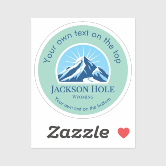 Jackson Hole Wyoming skigebied medaille Sticker (Vel)