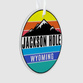 Jackson Hole Wyoming Skiing Ski Ornament (voorkant)