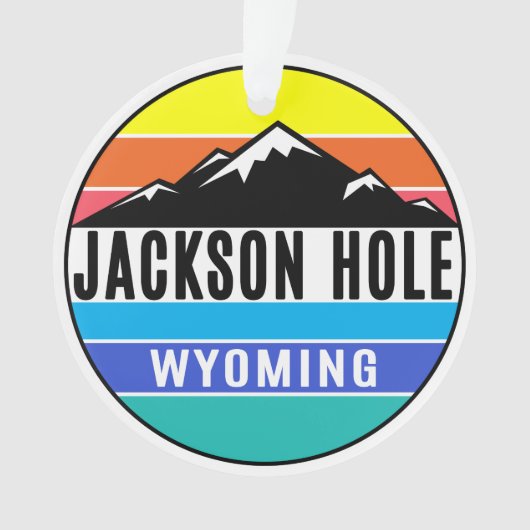 Jackson Hole Wyoming Skiing Ski Ornament (voorkant)