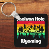 Jackson Hole Wyoming Sleutelhanger (Voorkant)
