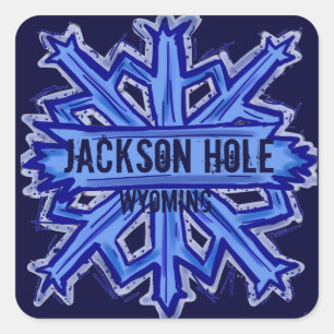 Jackson Hole Wyoming sneeuwvlok stickers