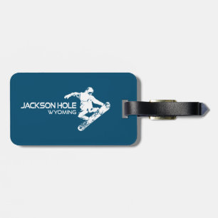Jackson Hole Wyoming Snowboarder Bagagelabel